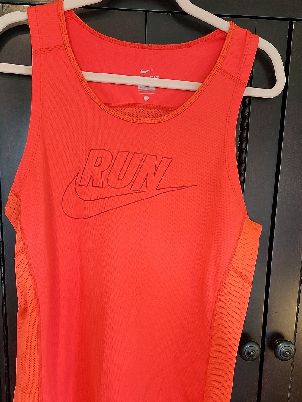 Nike Orange RUN Dri-FIT Athletic Tank